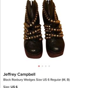 Jeffrey Campbell Black Roxbury Wedge